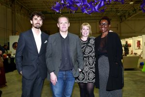 Eric Jones, Jim Baker, Kelly Carpenter, Amber from BTC , @ Echo Art Fair photo by Cheryl Gorski 1