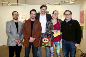 John W Bateman & John Santomieri Tim Stevens @ Echo Art Fair photo by Cheryl Gorski 2