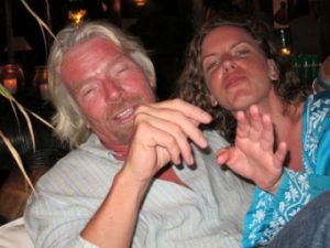 Bronfmanbransonbronfmanbranson artvoice Sara with Her Host on Necker Island Sir Richard Branson