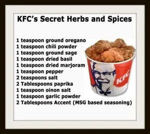Kentucky Fried Chicken may sue Frank Report for publishing this list of their secret ingredients. Keith Raniere definitely sued anyone who revealed any of his secret teachings. But just like KFC, all the ingredients are pretty standard, Raniere's Nxivm curriculum was pretty much used before by others in the field.