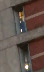 Keith Raniere looking down at the dancers in front of MDC.