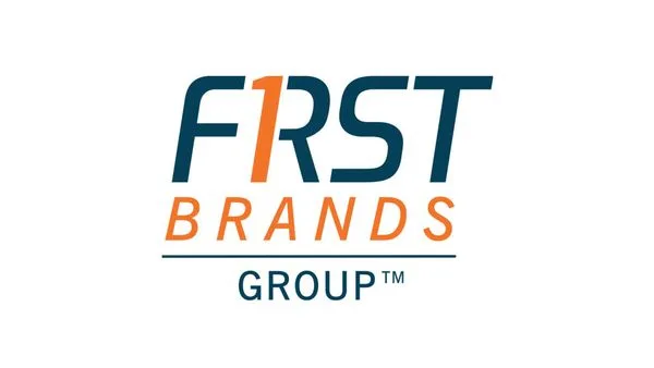 Logo for FIRST BRANDS GROUP with blue 'FIRST' and orange 'BRANDS' lettering