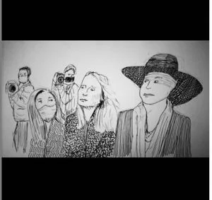MK10ART's sketch: The victims of Keith Raniere had their chance to speak at his sentencing.