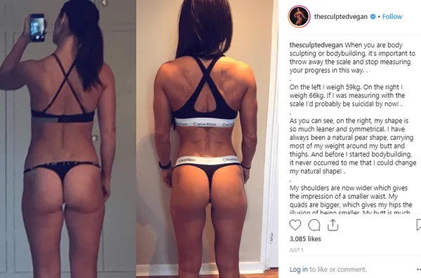 Kim - "My shoulders are now wider which gives the impression of a smaller waist. My quads are bigger, which gives my hips the illusion of being smaller. My butt is much bigger which gives me fullness and more womanly curves, and takes away the sag that I had under the cheeks."