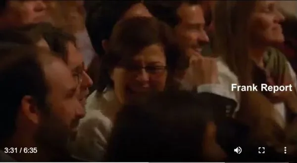 Edgar Boone, Keith Raniere, Nancy Salzman, Emiliano Salinas, Karen Unterreiner enjoy a comment made by the Dalai Lama.