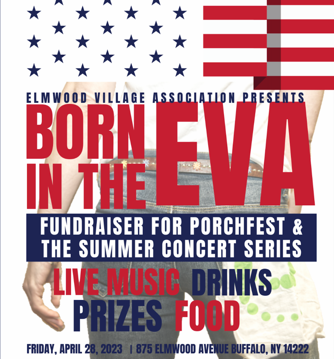 “Born in the EVA”: A Fundraiser for Porchfest and the Summer Concert Series!