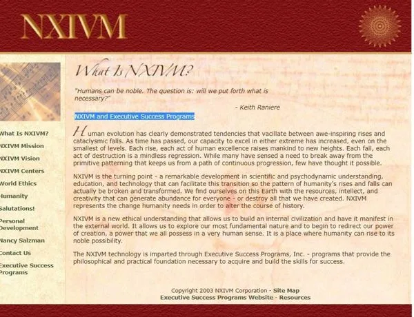 nxivm website 2008