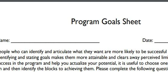 ESP “Program Goals Sheet” seems to pry and get students thinking deeply negative