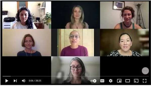 The Dossier Project women speak on a video