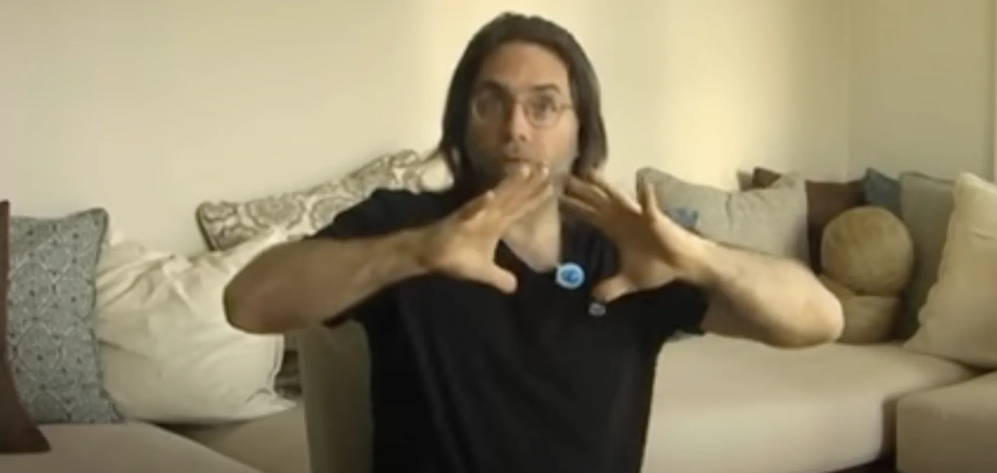 Raniere Tosses Word Salad with Wild Hand Dressing in Rare Video