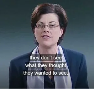 Doesn't she look like is trying to hypnotize her students, since most of them did not see she was conning them?
