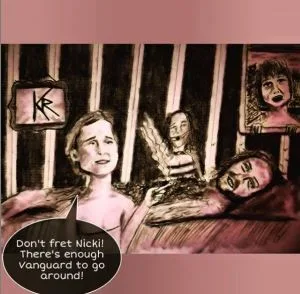 Keith Raniere in a cell with his friends. MK10ART.