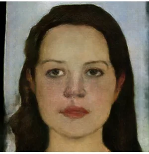 Daniela - artist sketch. She stayed on her room for almost two years. Her bother Adrian and sister Camila brought her food.