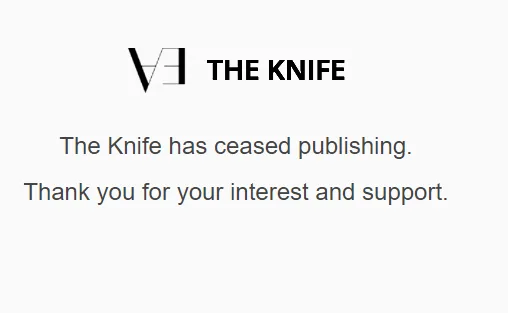 The Knife Media has ceased publishing – another Raniere brainchild bites the dust