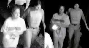 Nydia Stone being escorted out of her house by federal agents. By a curious coincidence, a stroke of good reporter instincts or because it was leaked to them, CNN happened to be on hand at the predawn raid of Stone's residence.