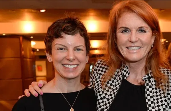 Sara Bronfman with Sarah Ferguson, the Duchess of York, at a charity event. The smiling face of Sara Bronfman disguises the fact that, as she was donating a little money to the Ferguson charity choice, she was putting millions into the destructive Nxivm cult.