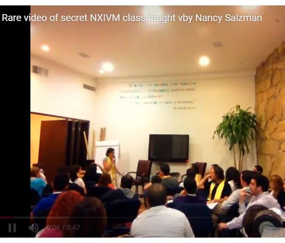 Leaked video of Nancy Salzman teaching NXIVM at Intensive; plus other videos