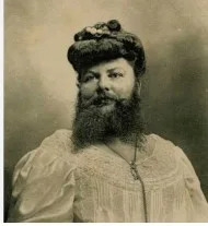 circus bearded lady clown