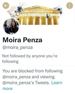 Penza Blocked Hatchette on Twitter.