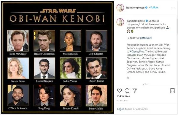 Piesse wrote on Instagram about her happiness in getting the role: