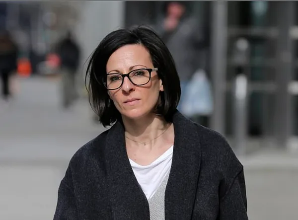 Lauren Salzman began to cry hysterically during cross examination and the judge halted the questioning,