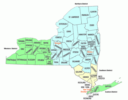 DOJ Districts In New York State