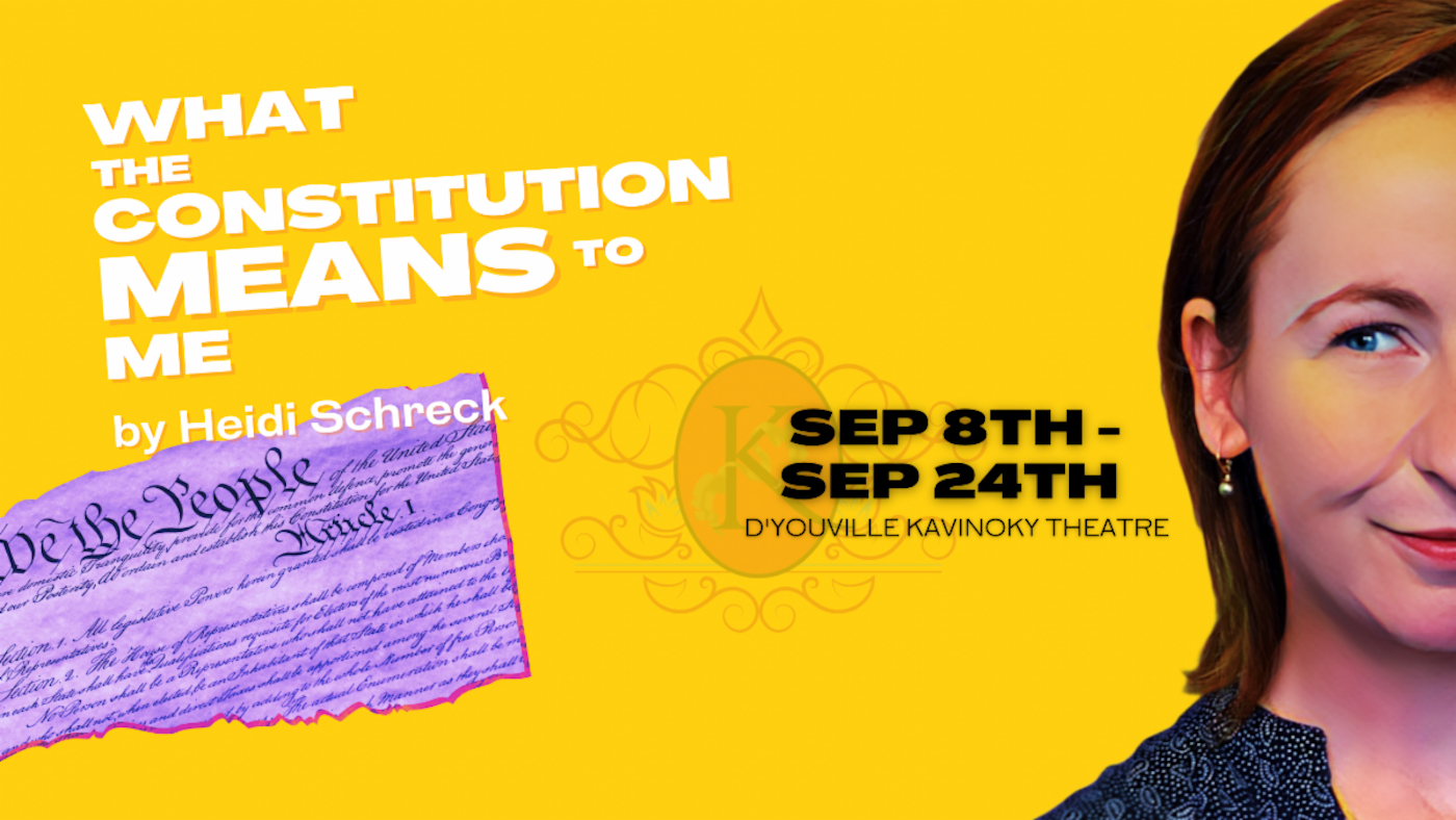 Kavinoky Theatre season opens Sept. 8 with What the Constitution Means to Me by Heidi Schreck