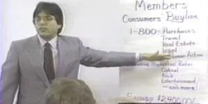 Keith Raniere explains how to get rich fast by being a member of his MLM company, Consumers Buyline.