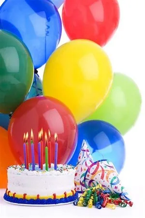 Birthday Cake & Baloons