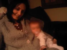 Catherine with her infant child