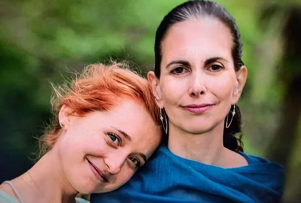 Allison Mack with the ailing Pamela Cafrtiz