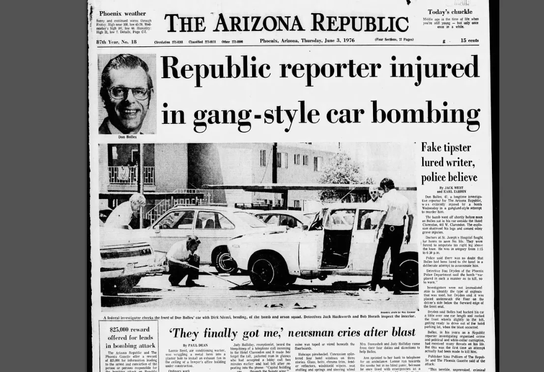 Was Delaware North involved in the death of Don Bolles?
