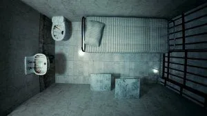 A typical solitary cell. It is designed to break the human spirit,