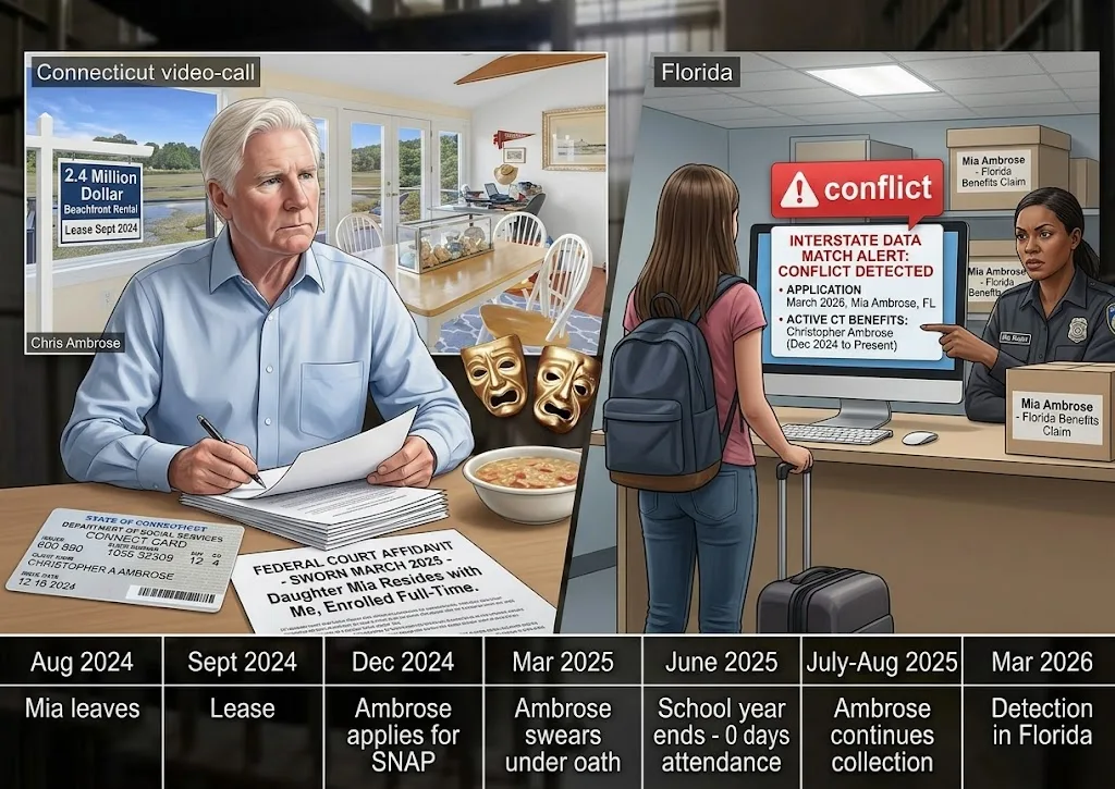 Ambrose Claimed SNAP Benefits for a Daughter Who Never Lived There