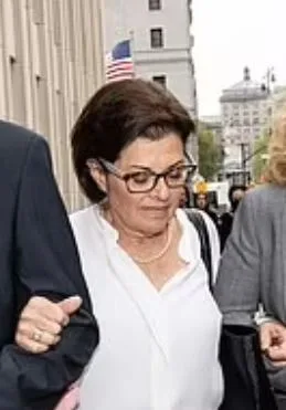 Nancy Salzman heads to court for her sentencing.