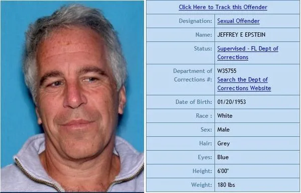 JeffreyEpstein Mug Shot (2008)