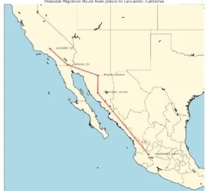Duarte travel route