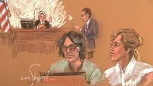 Keith Raniere not having a good time during his trial