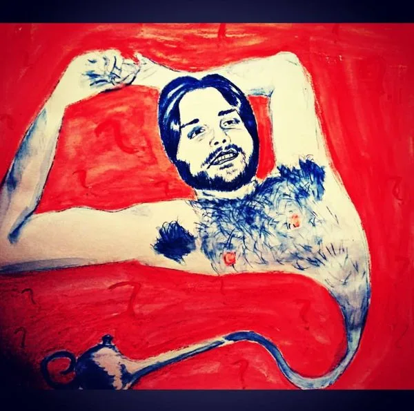 MK10ART's painting of the world's smartest man.