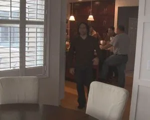 Keith at Nancy's house. His followers felt privileged to be in his august company.
