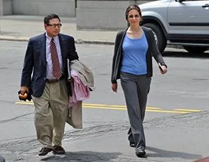 Sexslave cult attorney, William F. Savino of Woods Oviatt Gilman (l) with sexcult client, Clare Bronfman (r).