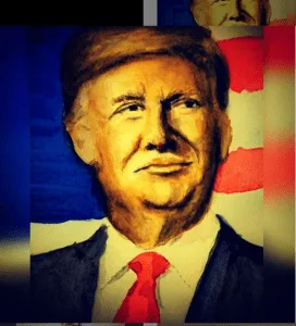 MK10ART['s painting of Donald J. Trump, a hero to millions,