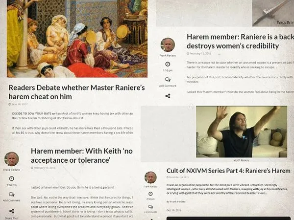 The Frank Report shone the light on Keith Raniere's harem.