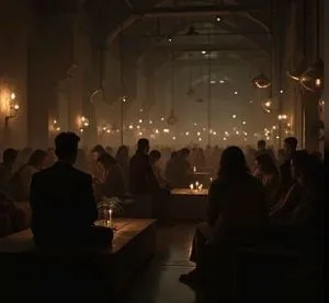 AI IMAGE OF candle lit room