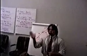 Keith Alan Raniere teaching a NXIVM intensive in 1998.