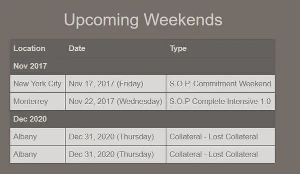 Usher in 2021 the right way. Reserve early. Just three years to go to take the Lost Collateral Weekend, begins New Year's Eve 2020...