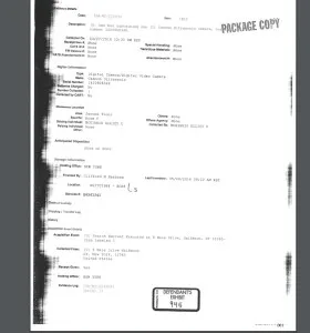 chain of custody camera card 1