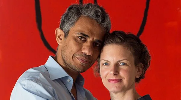 Anti American Muslim Basit Igter with his wealthy Jewish wife and sex-cult member Sara Bronfman. They seem to be on the run.