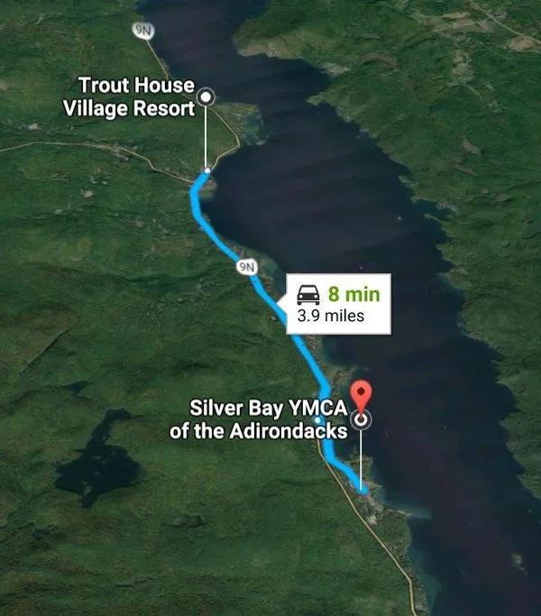 It is a short and pleasant drive to the Trout House to Silver Bay. Several knowledgeable sources say he is rumored to enjoy the resort during V-Week.