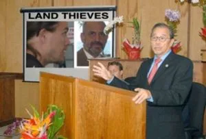 Judge Ronald Ibarra is shown lecturing at a community gathering after an honorable FBI agent concluded his influence by ‘public corruption,’ , and admitted to us that Ibarra had done Sulla’s dirty work.